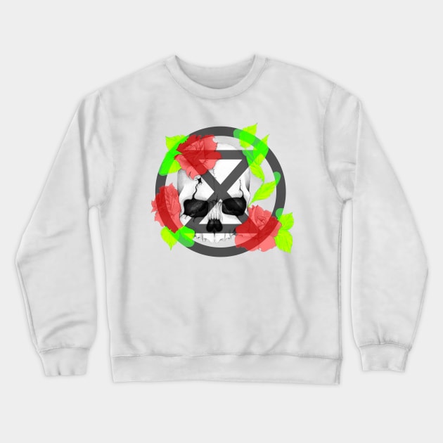 Extinction Rebellion - Flowers. Crewneck Sweatshirt by OriginalDarkPoetry